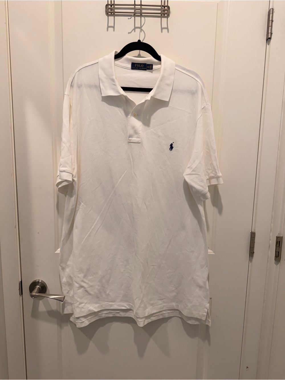 Polo Ralph Lauren Polo Shirt Size XLT White Cotton Short Sleeve